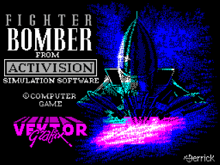 Fighter Bomber title screen for ZX Spectrum